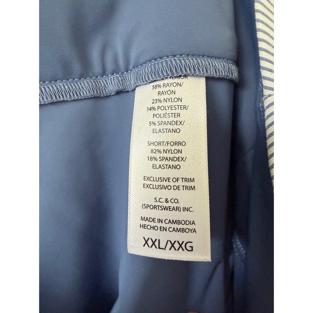 S.C. & Co. Sportswear Blue White‎ Pinstripe Skort Active Golf Tennis XXL - Picture 7 of 7